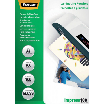 Fellowes lamineerhoes ft A4, 200 micron (2 x 100 micron), pak van 100 stuks