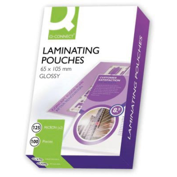 Q-Connect lamineeretui 2x 125 micron 65x105mm 100 stuks