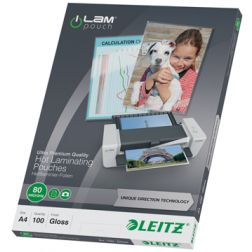 Leitz lamineeretuis Ilam ft A4, 2 x 80 micron, (160 micron), pak van 100 stuks