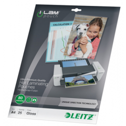 Leitz lamineeretuis Ilam ft A4, 2 x 80 micron, (160 micron), pak van 25 stuks