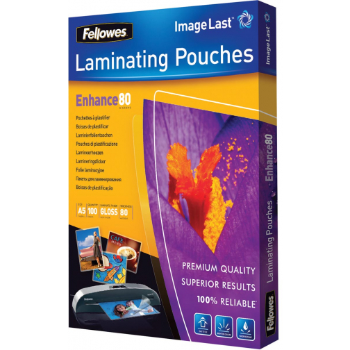 Fellowes lamineerhoes Enhance80 ft A5, 160 micron (2 x 80 micron), pak van 100 stuks