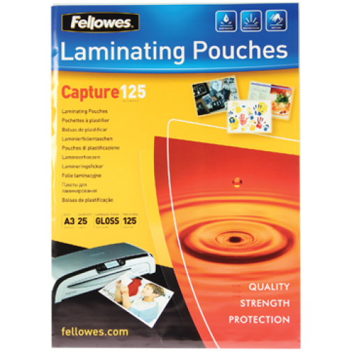 Fellowes lamineerhoes Capture125 ft A3, 250 micron (2 x 125 micron), pak van 25 stuks