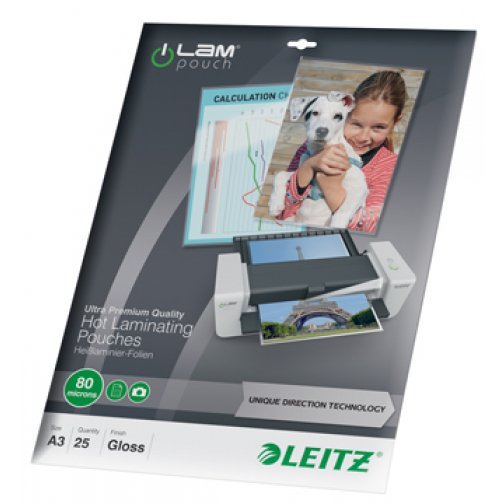 Leitz lamineeretuis Ilam ft A3, 2 x 80 micron, (160 micron), pak van 25stuks 